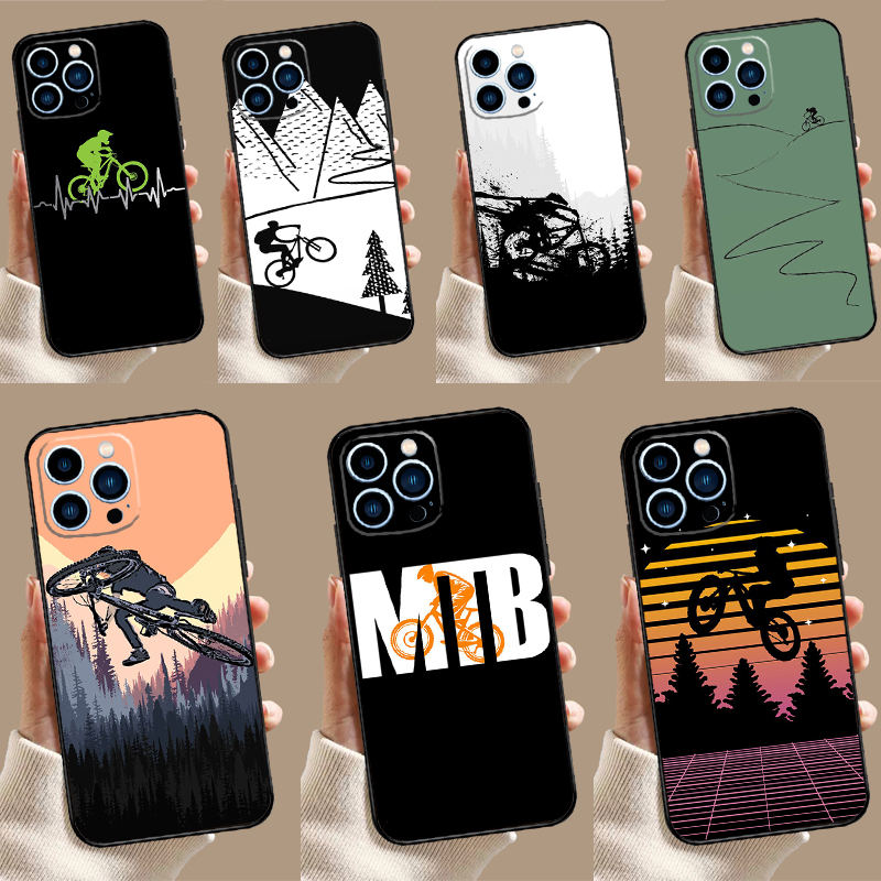 Mountain Biking Cartoon - MTB Mountain Bike Cycling Bicycle Case