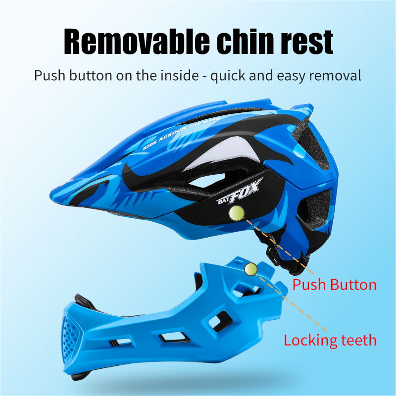 BATFOX Kids Full Face Bike Hel - مراجعة Mountain Biking Helmet Kids وسعره