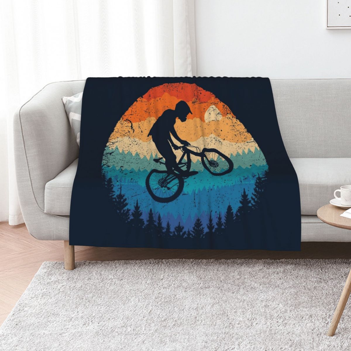 Mountain Biking Retro Throw Bl - مراجعة Mountain Biking Gifts For Him وسعره