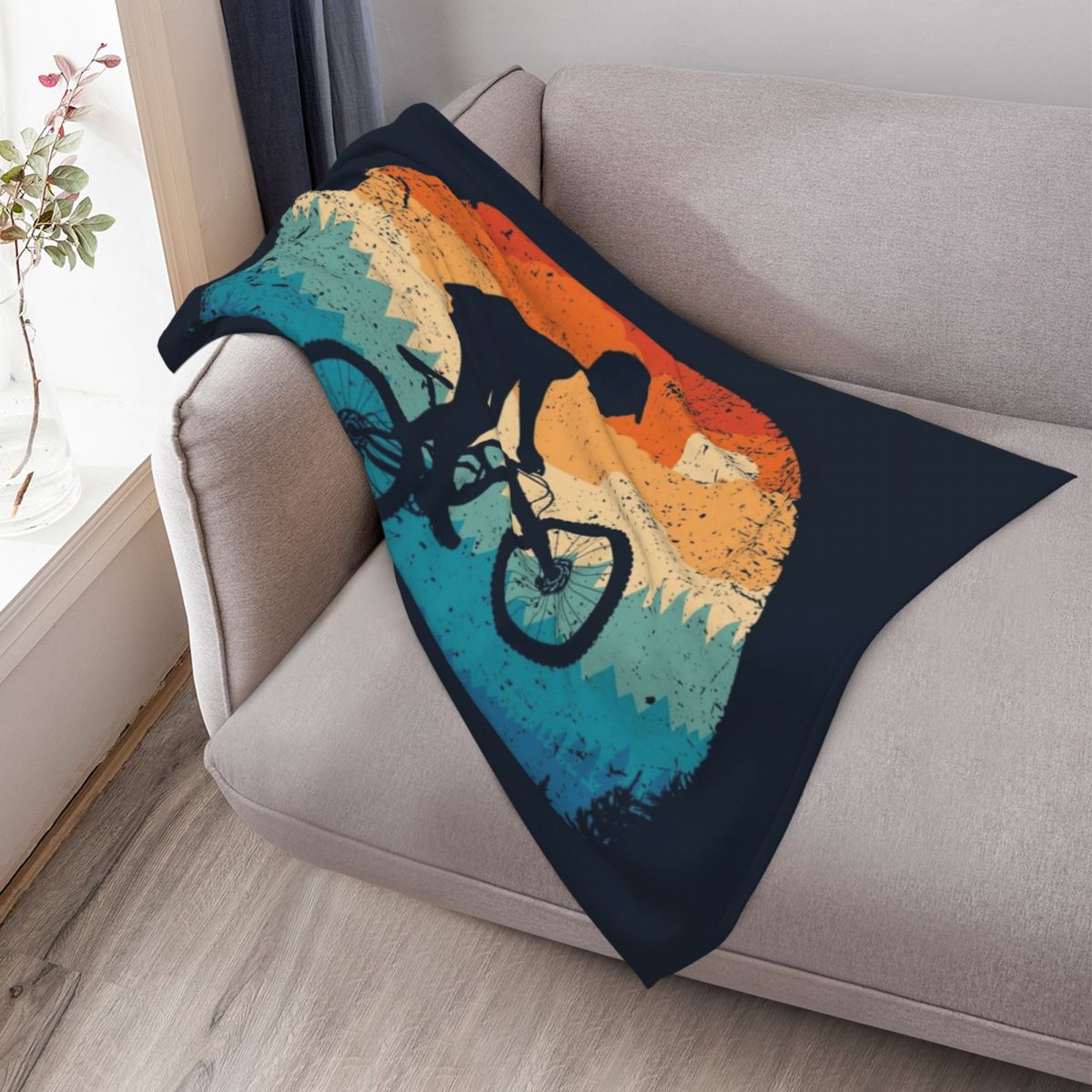 Mountain Biking Retro Throw Bl - مراجعة Mountain Biking Gifts For Him وسعره