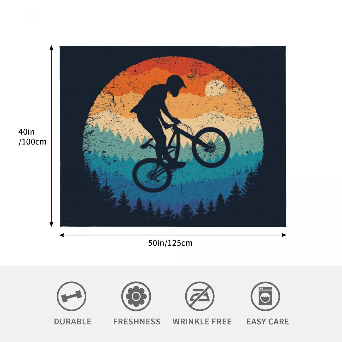 Mountain Biking Retro Throw Bl - مراجعة Mountain Biking Gifts For Him وسعره