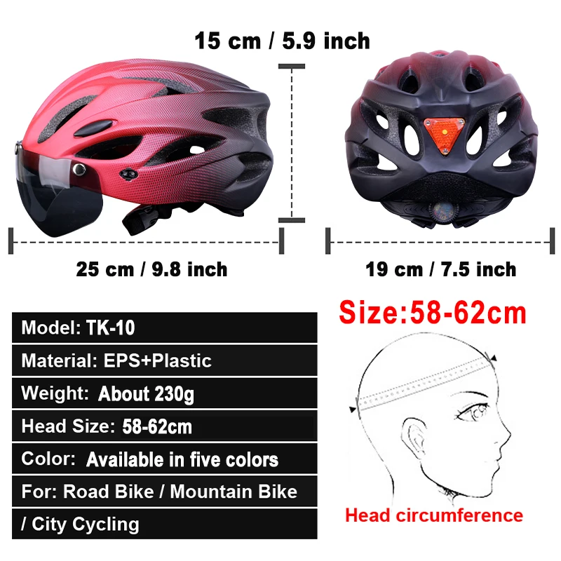 Adult MTB Cycling Helmet with  - مراجعة Mountain Biking Protective Gear وسعره