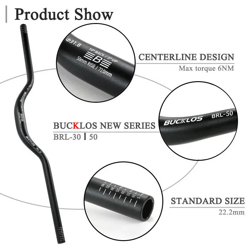 BUCKLOS 31.8MM Bicycle Handleb - مراجعة Mountain Biking Xc وسعره