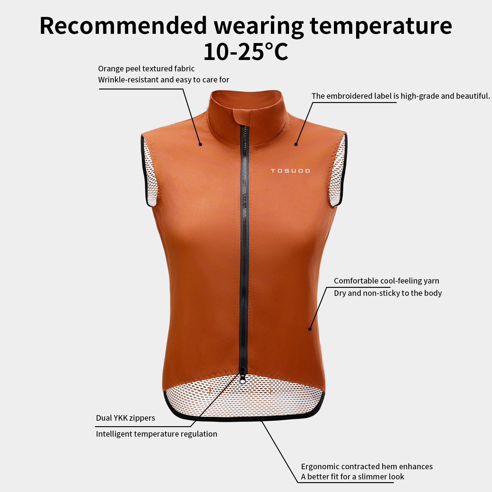 TOSUOD Men Jerseys Windproof L - مراجعة Mountain Biking Vest وسعره