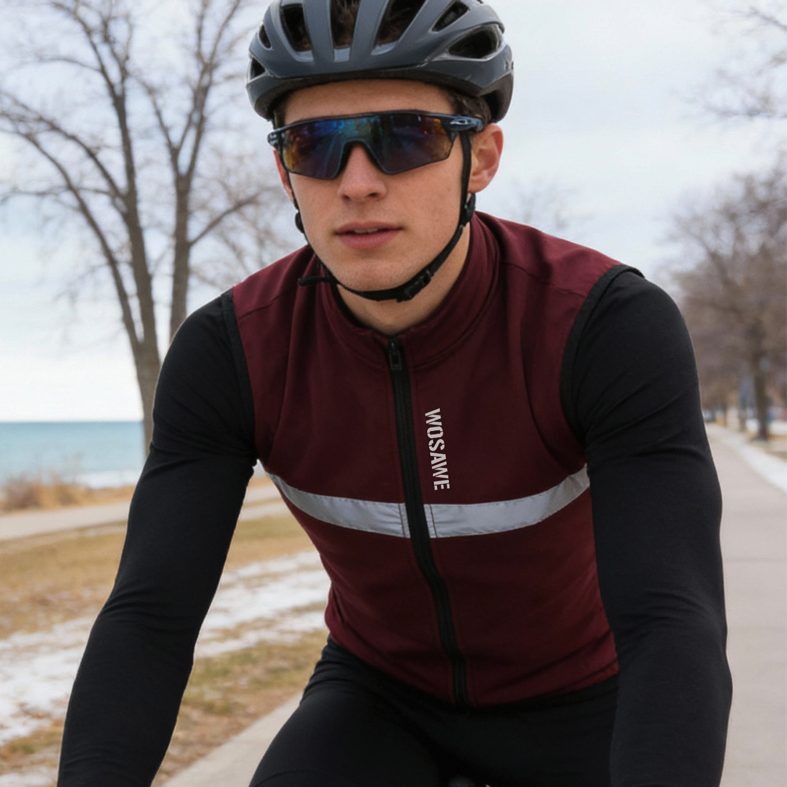 WOSAWEMen's Cycling Jacket Win - مراجعة Mountain Biking Vest وسعره