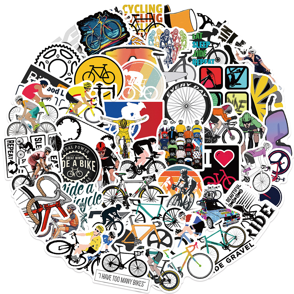 10/30/60pcs Cool Mountain Road - مراجعة Mountain Biking Cartoon وسعره