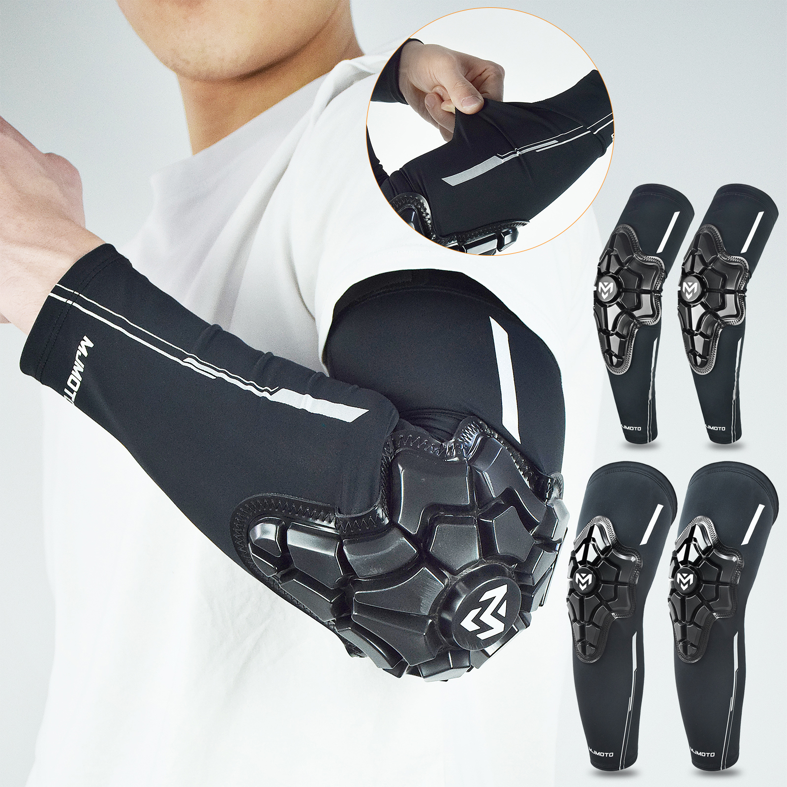 Summer Ice Silk Motocross Elbo - مراجعة Mountain Biking Knee And Elbow Pads وسعره