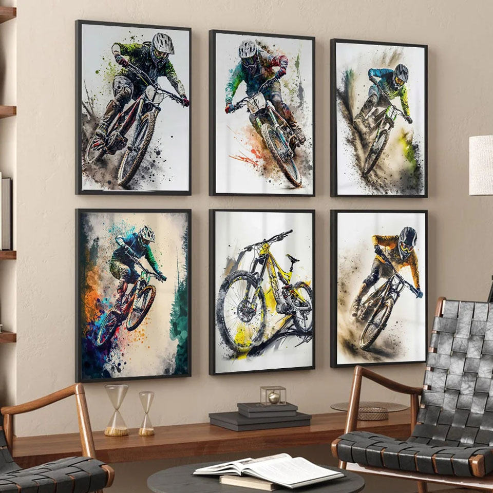 Mountain Bike Sports Wall Art  - مراجعة Picture Of Mountain Biking وسعره