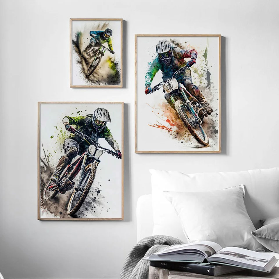 Mountain Bike Sports Wall Art  - مراجعة Picture Of Mountain Biking وسعره